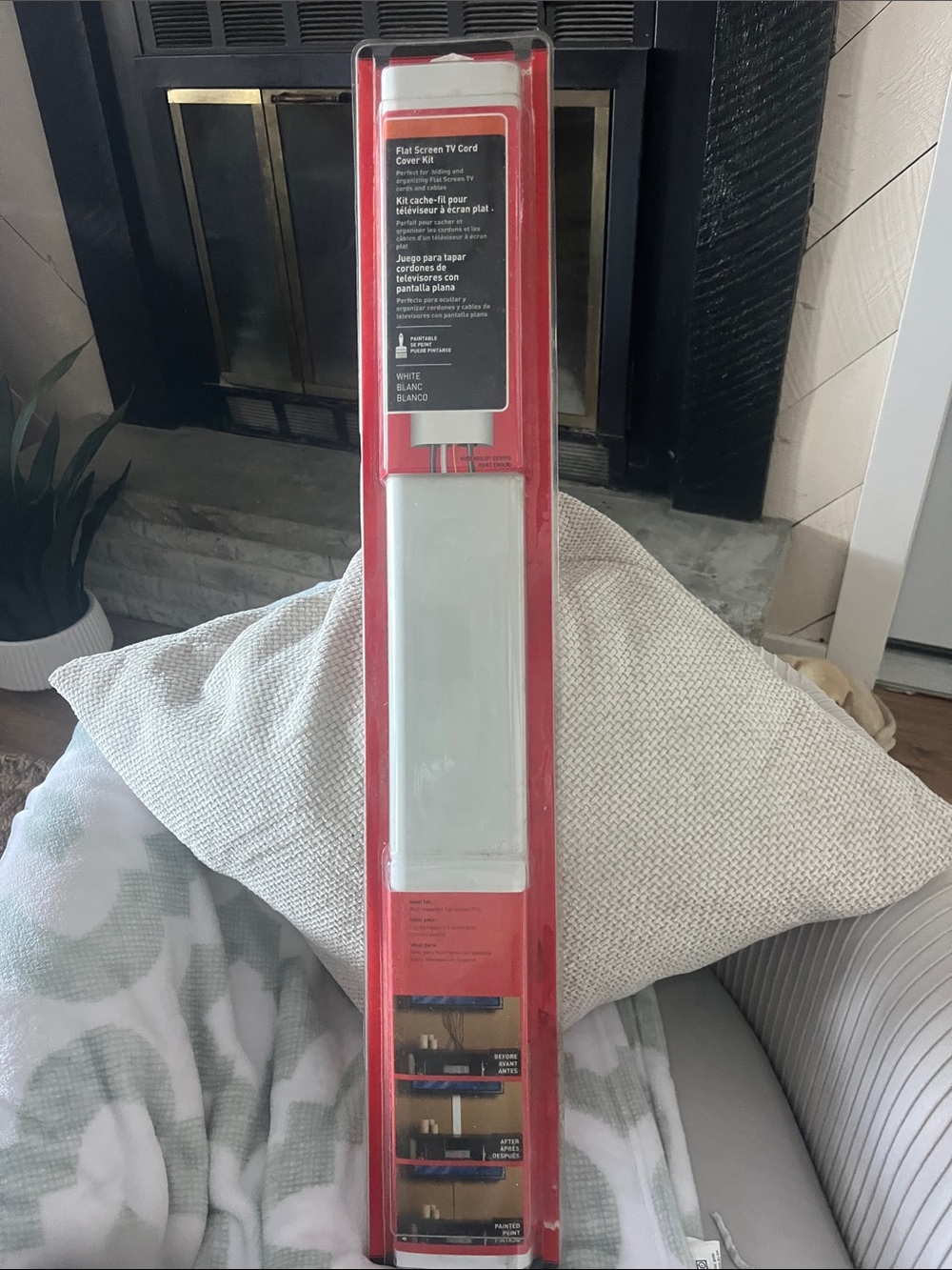 White Flat Screen TV Cord Cover - Unbranded